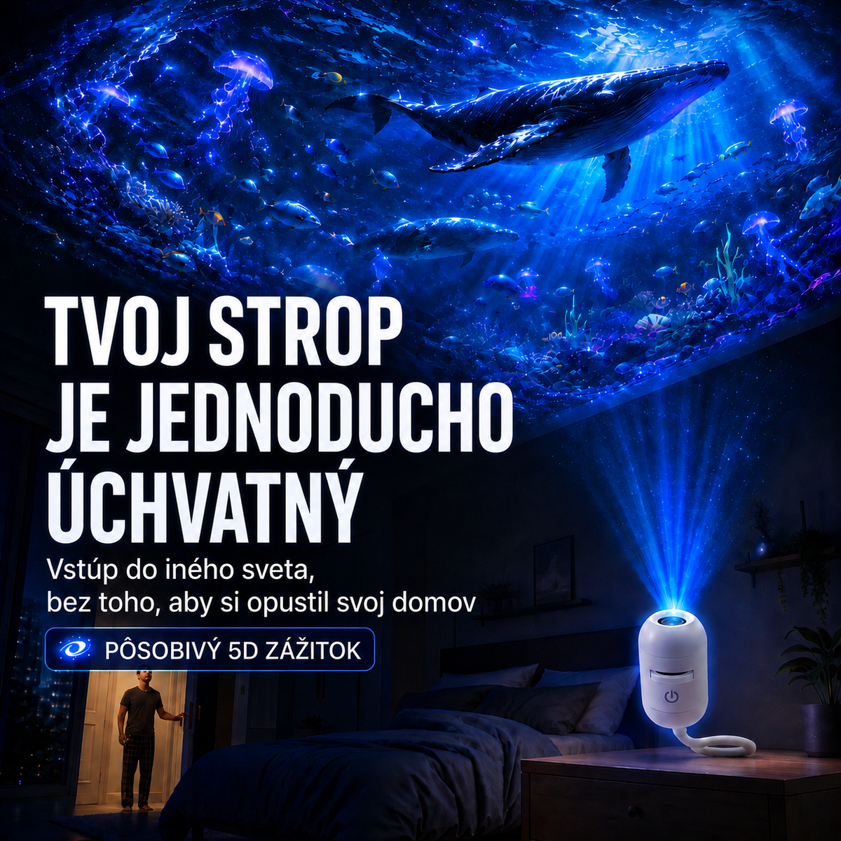 𝑺𝑪𝑵𝑫𝑹®🚢 Inteligentný HD projektor nočnej oblohy s dynamickým 5D holografickým efektom novej generácie🌌