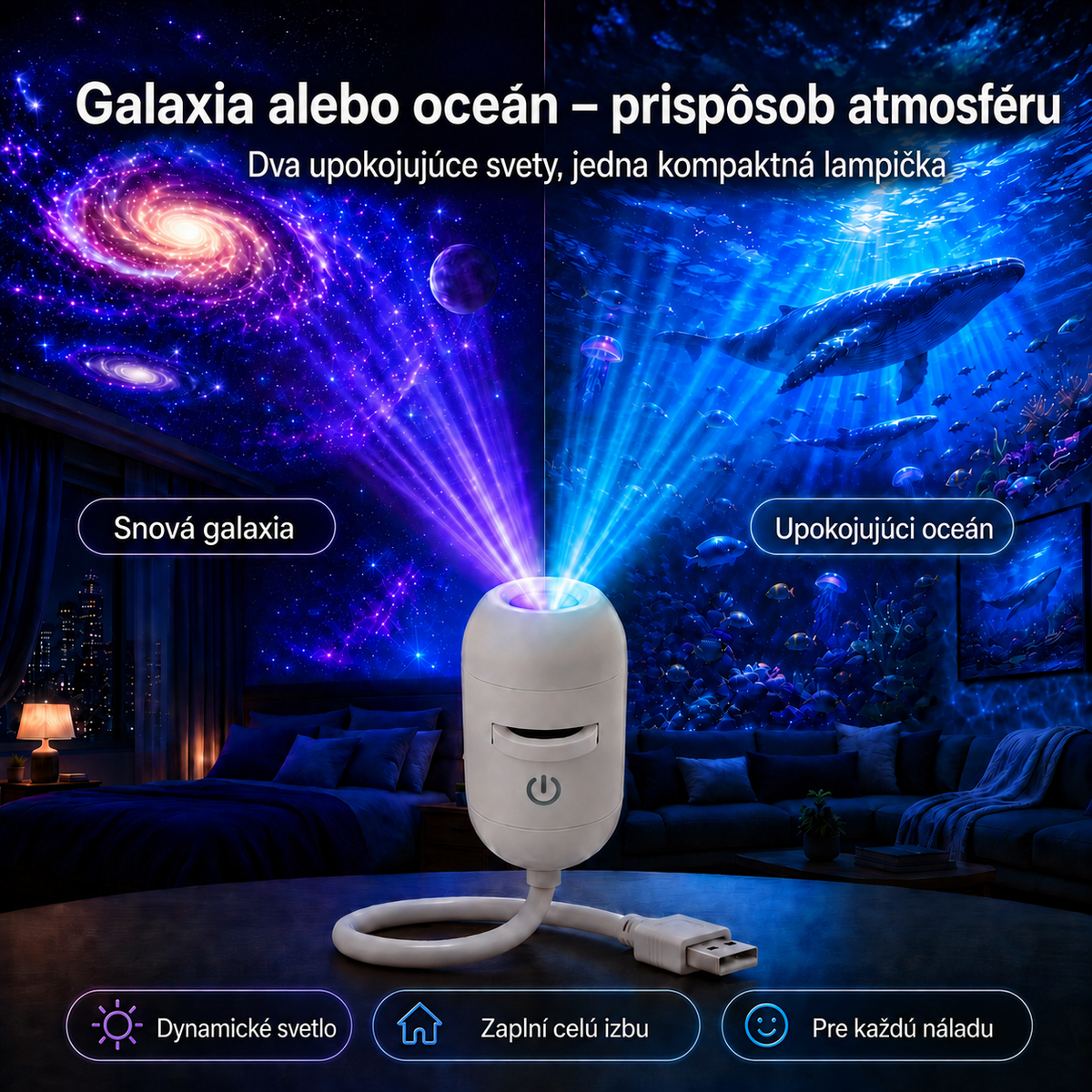 𝑺𝑪𝑵𝑫𝑹®🚢 Inteligentný HD projektor nočnej oblohy s dynamickým 5D holografickým efektom novej generácie🌌