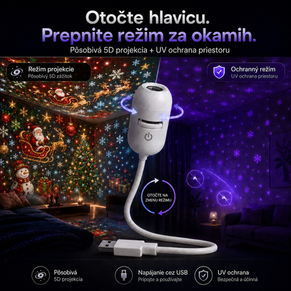 𝑺𝑪𝑵𝑫𝑹®🚢 Inteligentný HD projektor nočnej oblohy s dynamickým 5D holografickým efektom novej generácie🎄