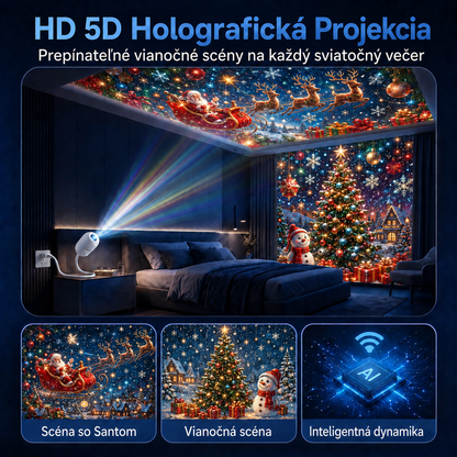 𝑺𝑪𝑵𝑫𝑹®🚢 Inteligentný HD projektor nočnej oblohy s dynamickým 5D holografickým efektom novej generácie🎄