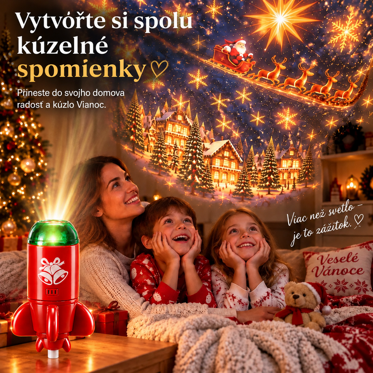𝑺𝑪𝑵𝑫𝑹®🌟🗻Inteligentný HD projektor nočnej oblohy s dynamickým 5D holografickým efektom novej generácie