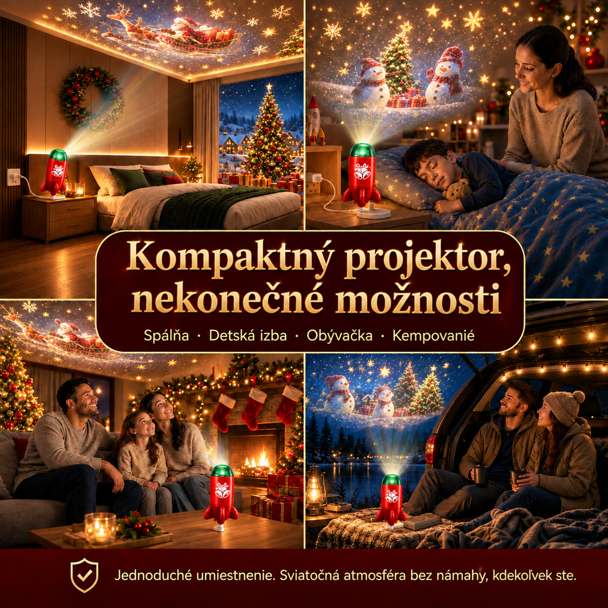𝑺𝑪𝑵𝑫𝑹®🌟🗻Inteligentný HD projektor nočnej oblohy s dynamickým 5D holografickým efektom novej generácie