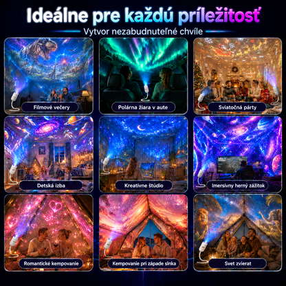 𝑺𝑪𝑵𝑫𝑹®🌈🦖 Inteligentný HD projektor nočnej oblohy s dynamickým 5D holografickým efektom novej generácie